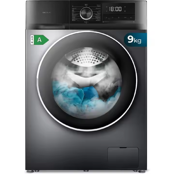 Cecotec Lavadora de carga frontal Lavadora Bolero DressCode 9500 Inverter Steel A - 1