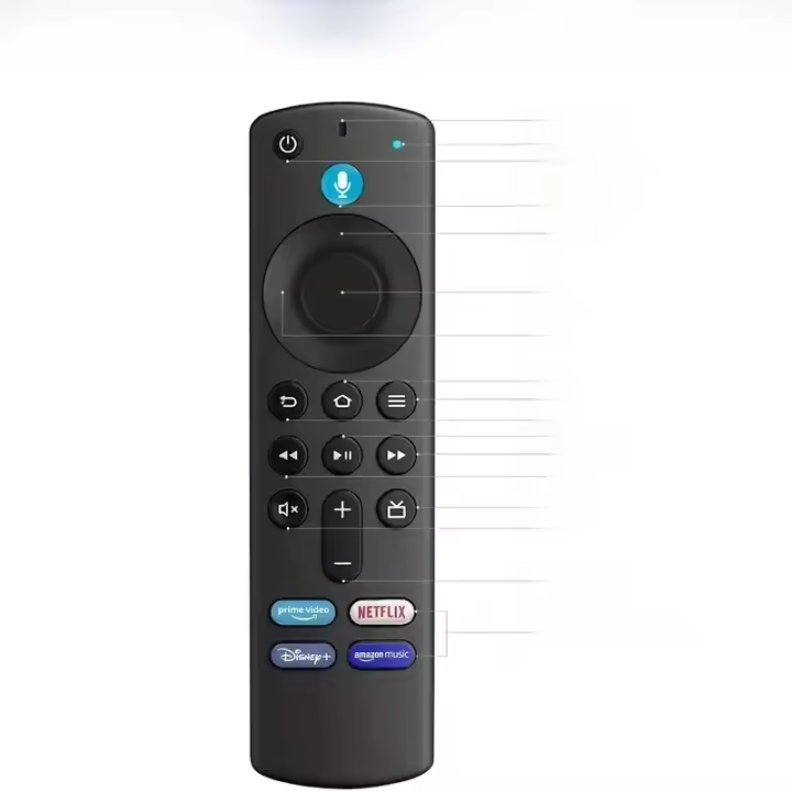 Control Remoto De Voz De Repuesto Para Fire Stick TV 3er Gen Smart TV Stick 4K MAX Lite Fire Cube Compatible Con Alexa - 1