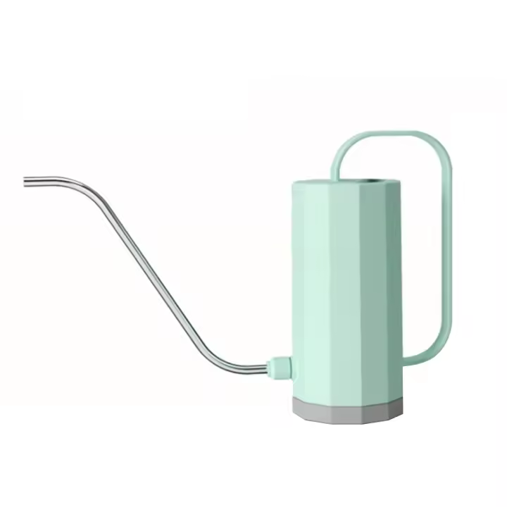 Regadera De Acero Inoxidable 1.2L Con Bocina Larga Para Riego De Plantas Y Flores Jarrón Curvo Herramienta De Jardinería - 1