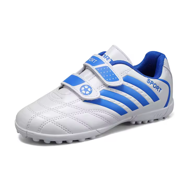 Zapatillas De Fútbol Para Niños Y Niñas TF Original De Cuero Ligero Antideslizante Verdes Para Exteriores Y Futsal - 1