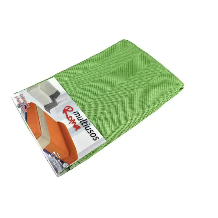 Colcha Multiusos Foulard para Cama y Sofá, Modelo Roma, Estampado, Color Verde, Cañete - 1