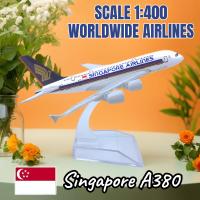 Modelo De Avión a Escala 1:400 Singapore A380 Boeing Airbus Replicado En Metal Regalo Para Niños Juguete De Aviación Boutique - details 1