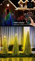 Arbol De Navidad Inteligente Con Luces LED Multicolor Rgb Fitas De Estrella Y Cascada Para Jardín Decoración De Navidad Con Control Remoto Y APP DIY Bluetooth - details 12