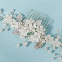 Combinado De Perla Y Rhinestone Para El Cabello De Novia Clásico Adorno De Tiará De Lujo Para Mujeres Clip Para El Cabello De Fiesta - details 8