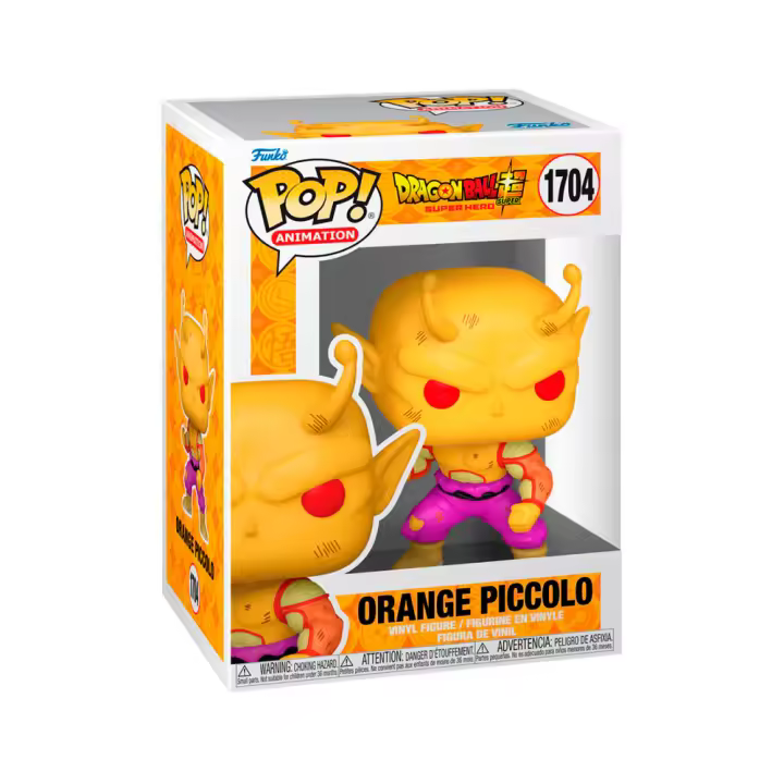 FIGURA FUNKO POP DRAGON BALL SUPER HERO ORANGE PICCOLO 9 CM - Nuevo a Estrenar - Original FUNKO - Miniatura POP - Figura de Colección Funko - Colección Dragon Ball - Piccolo Naranja - 1