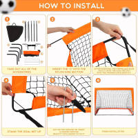 Red De Fútbol Portátil Para Jardín Obra De Arte Plegable Para Entrenamiento Infantil En Interiores Y Exteriores Pop up - details 2