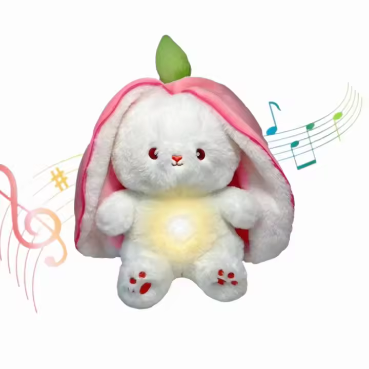Oso De Peluche Interactivo Con Respiración Música Y Luz 4 Velocidades Ajustables Regalo Ideal Para Niños Tamaño 11.8 Pulgadas - 1