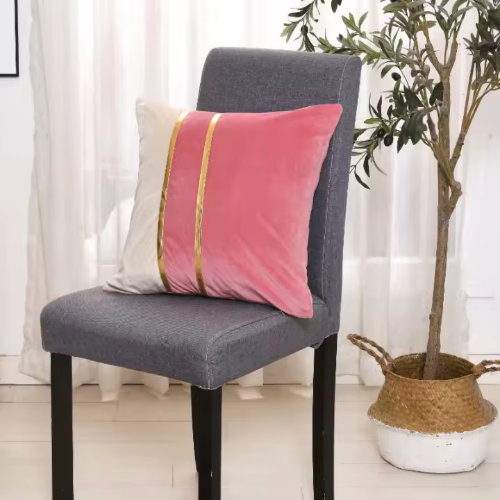 Color sólido con almohada de almohada engrosada - 1