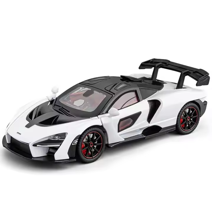 McLaren Senna Supercar Modelo a Escala 1:24 En Metal Con Sonido Y Luz Vehículo De Acción Para Coleccionistas Y Niños Regalo De Cumpleaños - 1