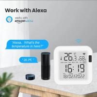 Sensor Inteligente De Temperatura Y Humedad Tuya WiFi Con Luz Trasera Compatible Con Alexa Google Assistant Para El Hogar Inteligente SmartLife - details 7