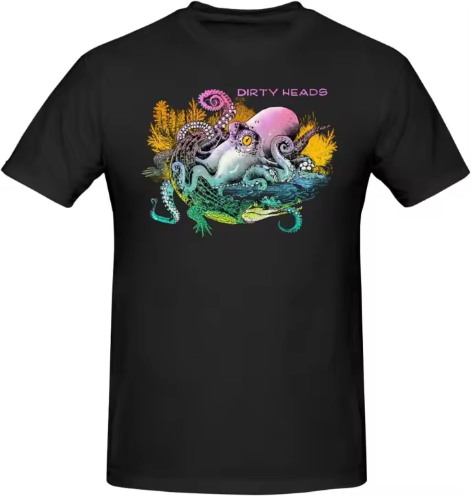 Camiseta estampada de algodón para hombre, camisa de manga corta con cuello redondo, novedad - 1