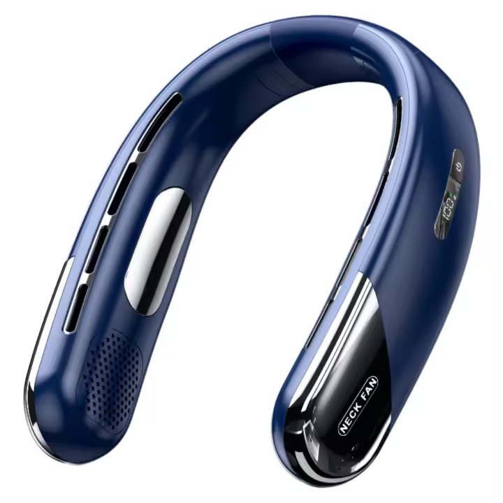Ventilador de Cuello Portátil Sin Aspas, Manos Libres, Enfriador de Aire Acondicionado Personal, Perezoso, Recargable, Deportes Al Aire Libre, 3000 Mah - 1