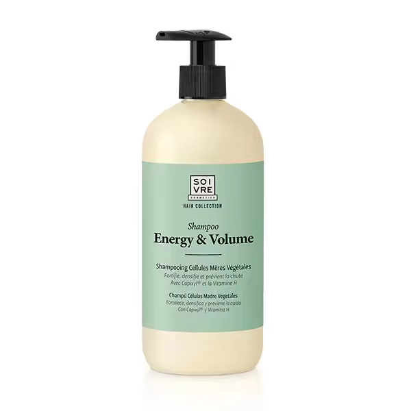 Champú Soivre Energy y Volumen 500 ml - Previene la caída del cabello y fortalece el pelo - Tratamiento capilar para hombres - 1