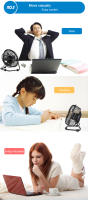 Ventilador USB Mini De 4/6 Pulgadas Para Oficina Y Viajes Portátil Para Niños Bebés Y Niñas Pequeñas Breeze Silencioso De Ferroaluminio Para Escritorio - details 8