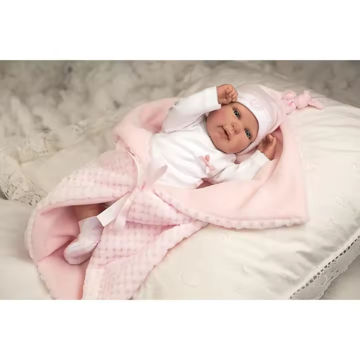 Muñeca Reborn Arias 45 Rocio C/Manta Producto Oficial Producto Escolar Para Niños y Niñas - 1