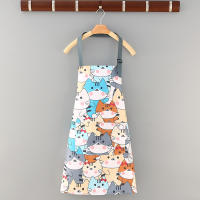 Delantal De Cocina Para Mujer Con Estampado De Girasol De Dibujos Animados Verano Ajustable Antigrasa Sin Mangas Material De Algodón - details 3