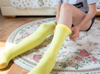Medias Largas Hasta La Rodilla Para Mujer Estilo Japonés Y Coreano Colores Negro Y Blanco Medias Hasta El Brazo Talla Única - details 9
