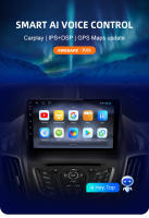 AWESAFE inalámbrico CarPlay Android Auto Radio para Ford Escape Kuga 2 2013 2014 2015 2016 coche reproductor multimedia GPS 2 din autoradio volante controles RDS Bluetooth - details 1