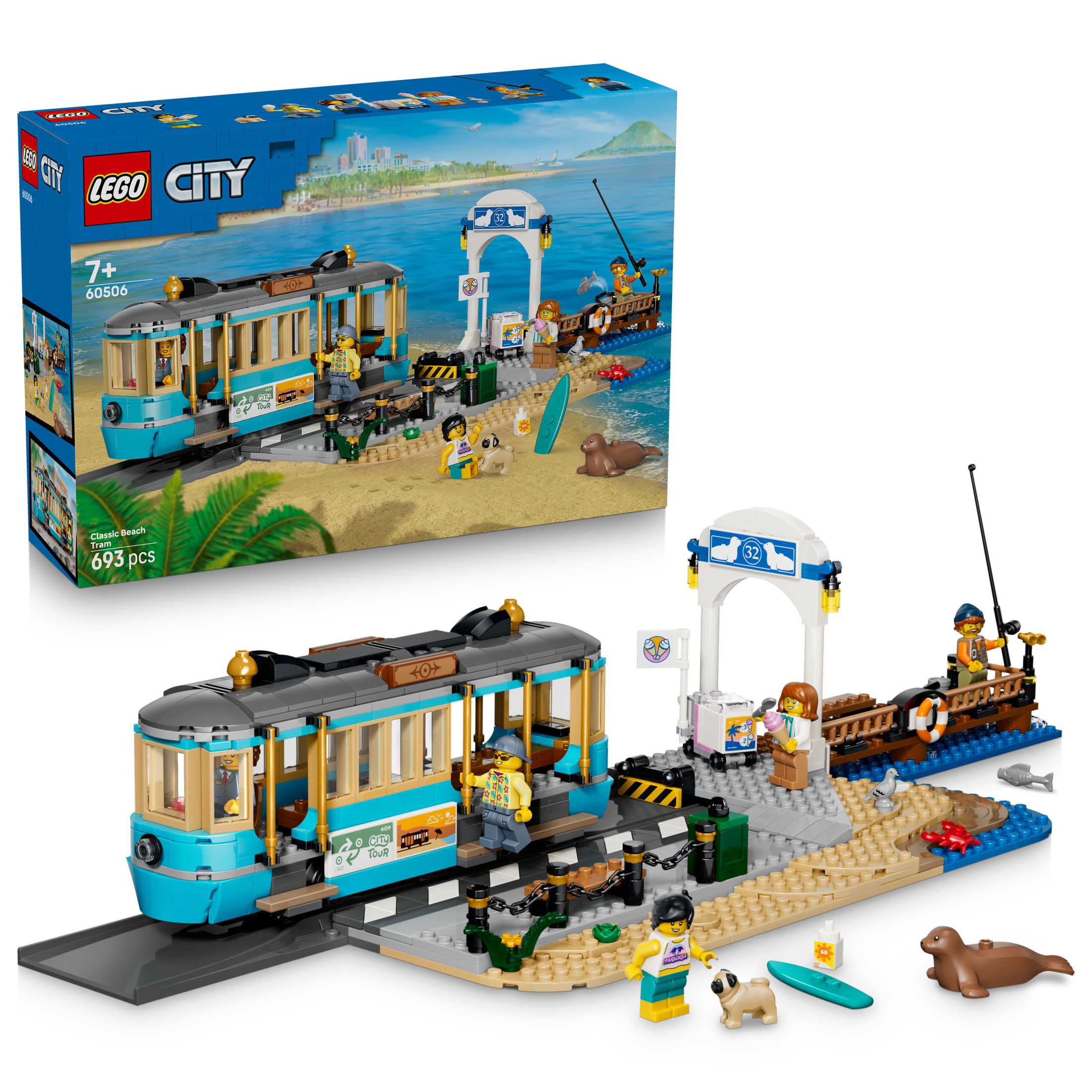 [PREVENTA] LEGO® 60506 City Tranvía Clásico de la Costa - Maqueta de Tren de Juguete