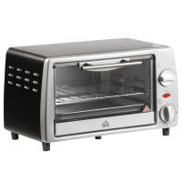 HOMCOM Horno Eléctrico Sobremesa 10 Litros 750W Horno de Convección con Temperatura hasta 230 ℃ Temporizador 60 Minutos Bandeja y Rejilla 36,5x26x22 cm - details 0