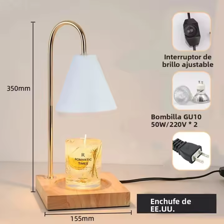 Lámpara Calentadora De Velas Con Timer Y Ajuste De Brillo Para Decoración De Habitación Luz De Noche Creativa Con Aromaterapia Regalo - 1