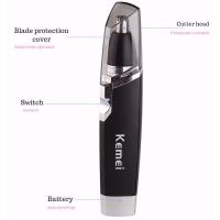 Kemei 6512 Trimmer De Pelo Nasal Electrónico Afeitadora De Cabello Para Nariz Y Orejas Recortador De Pelo Nariz Limpia Y Epilador - details 0