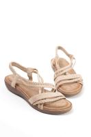 Paloma Wang sandalias doradas mujer con mini cuñas con la plantilla acolchada con tiras trasera elásticas - details 4