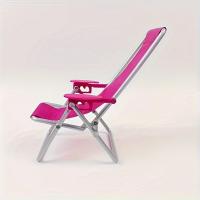 Silla De Playa Plegable Rosa Para Muñecas De 11.8 Pulgadas Accesorio Duradero Para Escenas De Casa De Muñecas Material Plástico Origen China - details 3