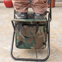 Silla plegable de camping con bolsa térmica, silla de pesca ligera, asiento plegable compacto con respaldo y asa para camping, pesca, caza, senderismo, dibujo al aire libre – Camuflaje,M2 Tec - details 2
