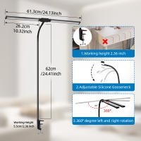 Lámpara De Escritorio LED Ajustable Doble Cabeza Para Monitor De Computadora Luz De Lectura Para Oficina Y Estudio Con Iluminación Plegable Moderna - details 8