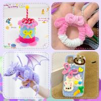 100 PCS De Barra Giratoria De Chenillo Y Acero Para Manualidades DIY Juguetes De Tubo Creativos Materiales Hechos a Mano - details 3