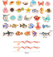 Juguetes De Pesca Magnéticos De Madera Montessori Para Niños Juego Educativo De Vida Marina Interactivo Para Padres Y Niños Aprendizaje Temprano - details 12