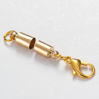 10pcs Pu Cuero Tira Cuerda Conector Capas De Punta Final Hebilla De Cierre De Lobo Para Fabricación De Joyas Pulsera Tamaño Exterior 2-10mm - details 5