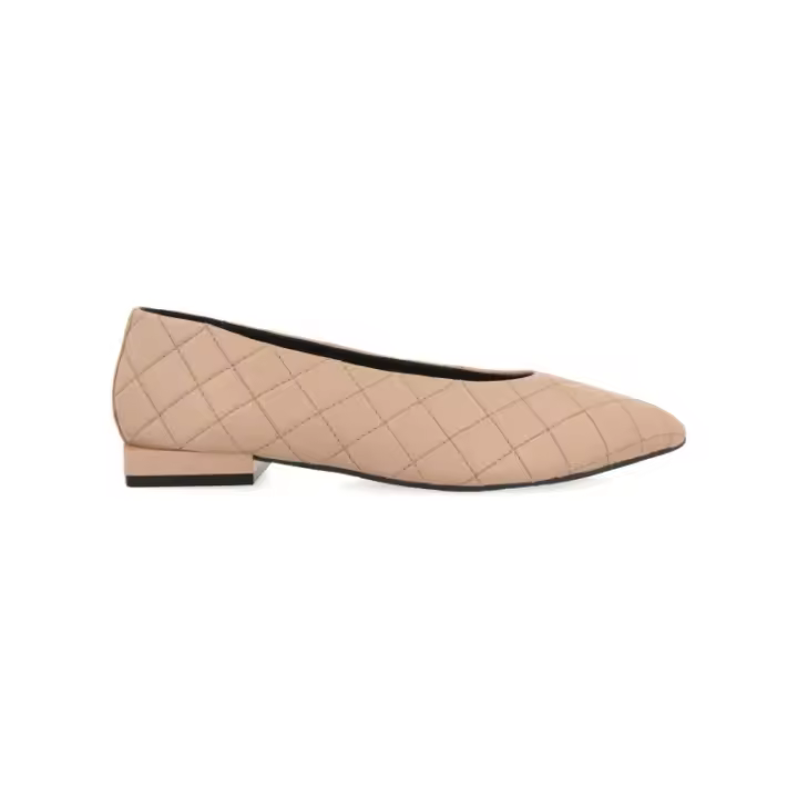 bailarina punta fina con tacon 2cm incrustado y piel con pespuntes modelo sigdal - 1