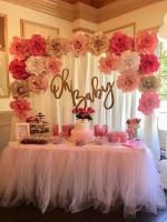 Zirizon-Faldón de mesa de tul, 1 yarda, para bodas, cumpleaños, bienvenida de bebés, decoración del hogar, suministros para fiestas. - details 0