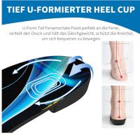 Plantillas Qbk Hombre Trabajo Soporte Arco Alto Plantillas Botas 3/4 Plantillas Taloneras Fascitis Plantar para Pies Planos Espolon Calcaneo Pronador Metatarsalgia y Aliviar Dolor - details 3