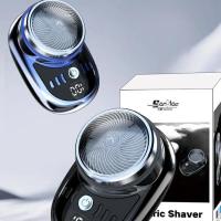 Afeitadora Eléctrica Portátil Para Viajes Mini Para Hombres Cabello Y Barba Recargable Sin Cable Tamaño De Bolsillo Para Carro Y Hogar - details 6