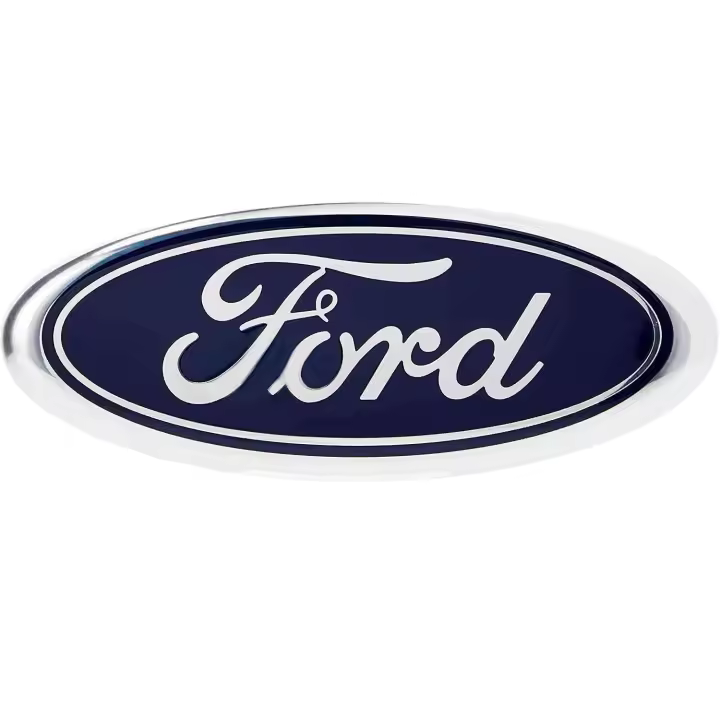 Emblema Adhesivo Plastico Oval Compatible Con Ford Azul 17.5 Cm - 1
