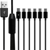 Cable Splitter USB 3.1 Tipo C a 6/4/3/2 Tipo C USB 2.0 Tipo a Macho Portátil 150 Cm Para Carga De Teléfono Móvil Y Laptop - details 6