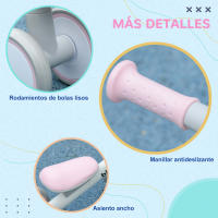 AIYAPLAY Bicicleta sin Pedales para Niños de 12-36 Meses Bicicleta de Equilibrio con Asiento Ajustable Cesta y 4 Ruedas Silenciosas Carga 20 kg 56x27x39 cm - details 6