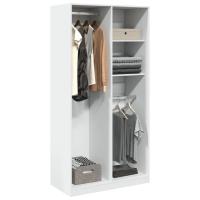 vidaXL Armario de madera contrachapada 100x50x200 cm en color Negro/Gris sonoma/Gris hormigón y más | almacenamiento funcional diseño moderno para baño dormitorio sala - details 6