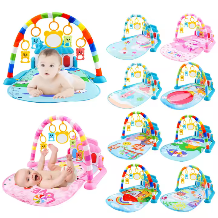 Juego De Actividades Para Bebé Con Teclado Musical Y Almohadilla De Juego Para Crawlido Regalo Educativo Para Recién Nacidos 0-36 Meses - 1