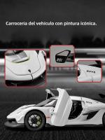 Modelo De Coche Diecast KNSG Jesko a Escala 1:32 Con Luces Y Sonido Puertas Abiertas Cuerpo De Aleación Neumáticos De Goma Regalo Para Niños - details 1