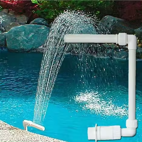 Fuente de chorro de agua para piscina, fuente de cascada, fuente de piscina, bombas de fuente de cascada, duraderas y ajustables para estanques de jardín, decoración de piscinas con cascada - 1