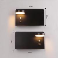Lámpara De Pared Moderna Minimalista Con Botón Y Cabezal Giratorio 330° Recargable Por USB Iluminación Interior Para Dormitorio Con Enchufe EU/US - details 7