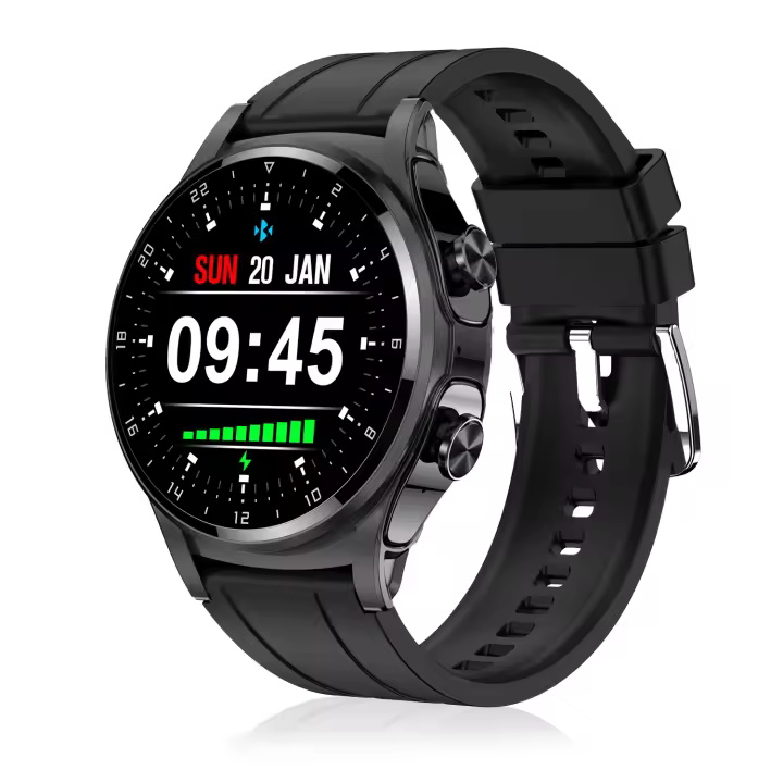 DAM. Smartwatch GT66 multideporte, mediciones de tensión y O2 en sangre, con auriculares TWS 5.1 integrados. 5x2x6cm. - 1