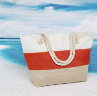 EILV - Bolso de Playa Mujer Grande con Cremallera, Bolsa de Verano Estilo Bohemio, Multicolor, Asas de Cuerda, Alta Capacidad - details 1