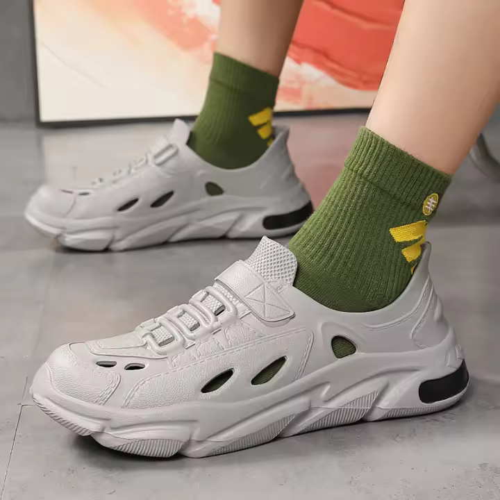 Nuevos Zapatos De Jardín Para Hombre Verano Ligeros Y Cómodos Sandalias Deportivas Y Casuales EVA Integrado Perforado Para Playa - 1