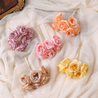 6PCS Rosas Artificiales De Seda Pequeñas Para Boda Decoración De Vaso Accesorio Para Novia Decoración De Hogar Y Dormitorio - details 5