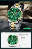 Reloj De Hombre De Lujo Con Tres Ojos Verdaderos Serie Fantasma De Agua Verde Reloj Deportivo Impermeable Con Luz Nocturna Y Cuarzo - details 3